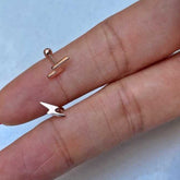Lightning Bolt Bead Back Earring Sterling Silver